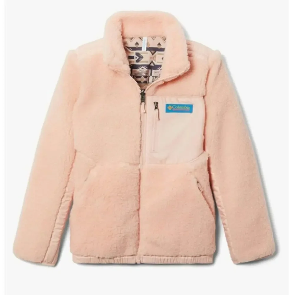 Columbia Girls Archer Ridge Reversible Full Zip Peach Blossom‎ Med 10/12